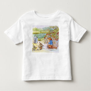 T-shirt Pour Les Tous Petits Peter le lapin Tumbling dans Vegie Patch