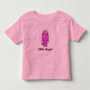 T-shirt Pour Les Tous Petits "Petit Ange...Petit Diable" Toddler Ringer