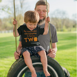 T-shirt Pour Les Tous Petits Petit Citrouille 2e anniversaire