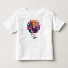 Petit lionceau de maman avec fleurs