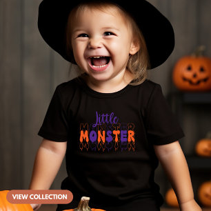 T-shirt Pour Les Tous Petits Petit Monster Halloween jumelé famille bébé
