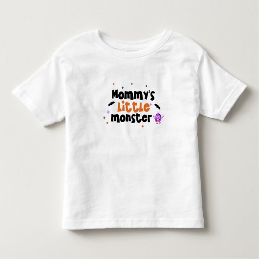 T-shirt Pour Les Tous Petits Petit monstre mignon de maman Halloween (Devant)