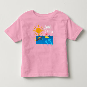 T-shirt Pour Les Tous Petits Petit Plongeur avec Jelly Fish - Toddler Fine Jers