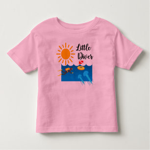 T-shirt Pour Les Tous Petits Petit Plongeur avec Jelly Fish - Toddler Fine Jers