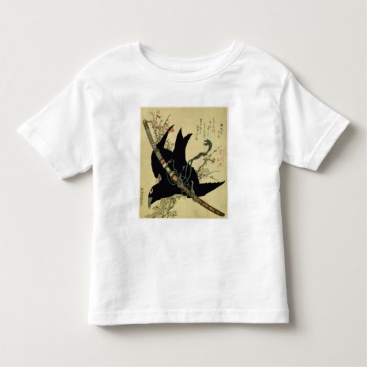 T-shirt Pour Les Tous Petits Petit Raven avec l'épée de clan de Minamoto (Devant)
