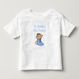 T-shirt Pour Les Tous Petits Petit singe de grand-père - Chemises et cadeaux bl