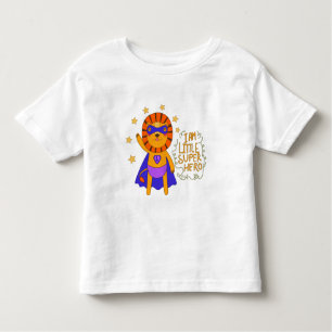T-shirt Pour Les Tous Petits Petit Super Héros, Joli Lion Capté
