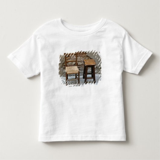 T-shirt Pour Les Tous Petits Petite chaise et tabouret, Pienza, Italie (Devant)