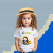 T-shirt Pour Les Tous Petits Petite fille aux tournesols
