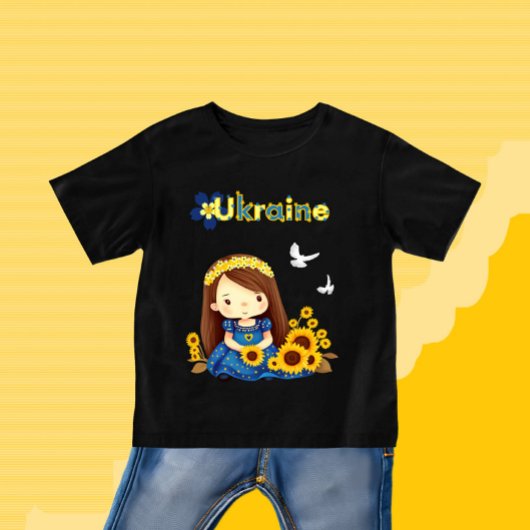 T-shirt Pour Les Tous Petits Petite fille aux tournesols