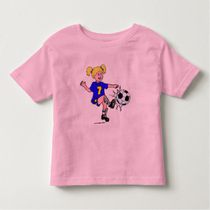 T-shirt Pour Les Tous Petits Petite Fille Jouant Au Football