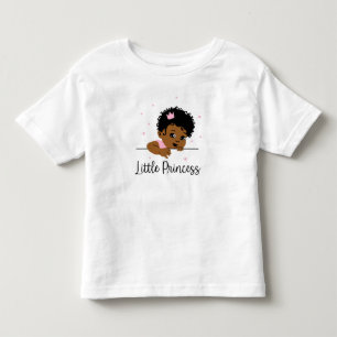 T-shirt Pour Les Tous Petits Petite Princesse Couronne Rose Bébé Fille Noire