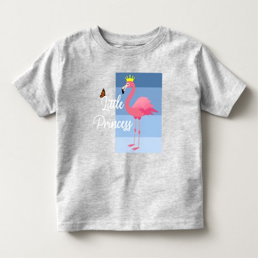 T-shirt Pour Les Tous Petits Petite princesse Flamant rose rose design - Toddle (Devant)