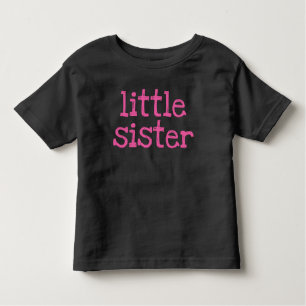T-shirt Pour Les Tous Petits Petite soeur de texte rose