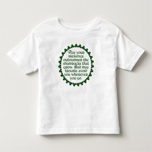 T-shirt Pour Les Tous Petits Peuvent vos bénédictions dépasser les shamrocks, (Devant)