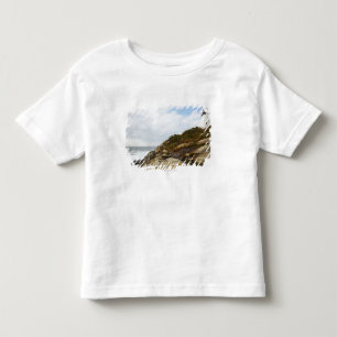 T-shirt Pour Les Tous Petits Phare de point de Pemaquid sur Hillside rocheux