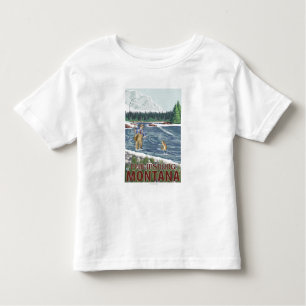T-shirt Pour Les Tous Petits Philipsburg, pêcheur de MontanaFly