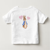 T-shirt Pour Les Tous Petits Pierre les ballons de coeur roses du lapin (Dos)