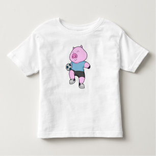 T-shirt Pour Les Tous Petits Pig Soccer joueur Soccer