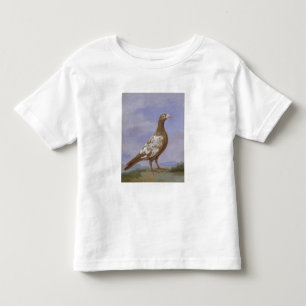 T-shirt Pour Les Tous Petits Pigeon voyageur pie rouge (huile sur la toile)