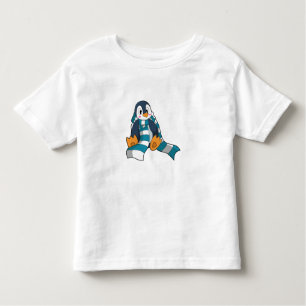 T-shirt Pour Les Tous Petits Pingouin avec Écharpe