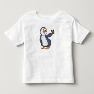 T-shirt Pour Les Tous Petits Pingouin avec papillon
