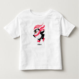 T-shirt Pour Les Tous Petits Pingouin de Noël dans un Casquette et écharpe sur 