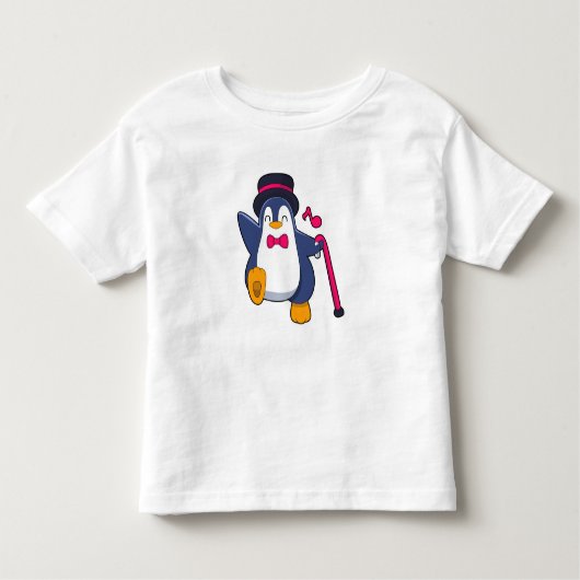 T-shirt Pour Les Tous Petits Pingouin en Groom avec Cravate (Devant)