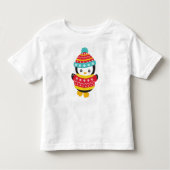T-shirt Pour Les Tous Petits Pingouin mignon, Pingouin avec pull, Casquette (Devant)
