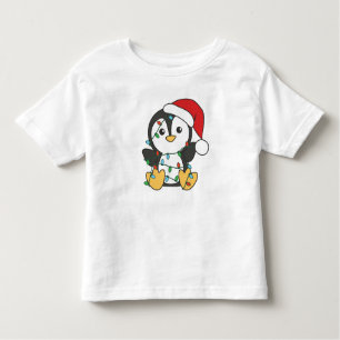 T-shirt Pour Les Tous Petits Pingouin Noël Animaux d'hiver Pingouines de vacanc