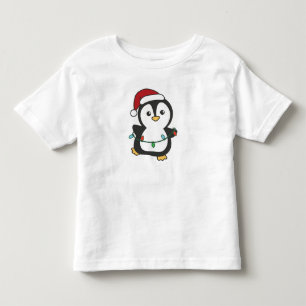 T-shirt Pour Les Tous Petits Pingouin Noël Animaux d'hiver Pingouines de vacanc