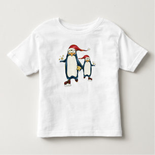 T-shirt Pour Les Tous Petits Pingouins de patinage de Noël