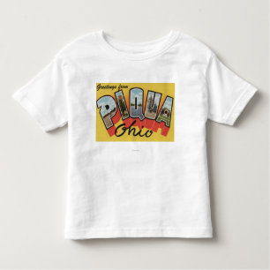 T-shirt Pour Les Tous Petits Piqua, lettre ScenesPiqua, OH d'OhioLarge