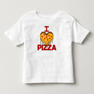 T-shirt Pour Les Tous Petits Pizza de l'amour de l'enfant en bas âge