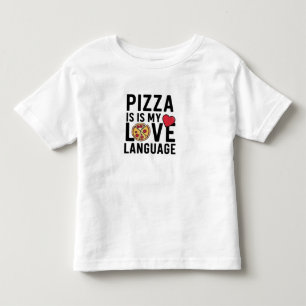 T-shirt Pour Les Tous Petits Pizza est ma langue d'amour