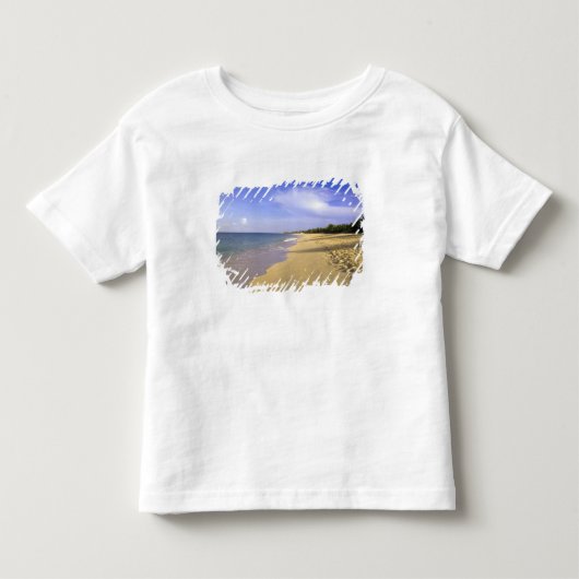 T-shirt Pour Les Tous Petits plage de Baie Longue Long Bay, St. Martin, (Devant)
