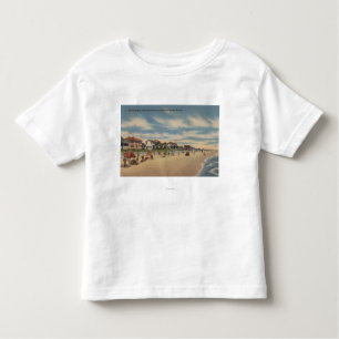 T-shirt Pour Les Tous Petits Plage de Neptune, FL - vue des maisons de bord de