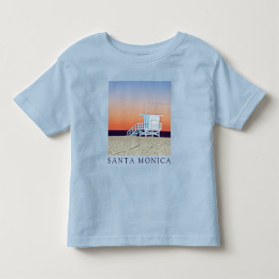 T-shirt Pour Les Tous Petits Plage de Santa Monica Los Angeles, Californie