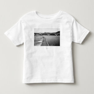 T-shirt Pour Les Tous Petits Plage d'or, docks de l'Orégon et pont au-dessus