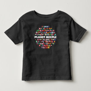 T-shirt Pour Les Tous Petits Planet Meeple, Texte Blanc Toddler Chemise