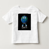 T-shirt Pour Les Tous Petits Planète Terre et étoiles (Devant)