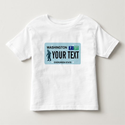T-shirt Pour Les Tous Petits Plaque de licence Washington Sasquatch (Devant)
