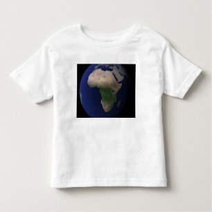 T-shirt Pour Les Tous Petits Pleine Terre montrant l'Afrique, l'Europe et le Mo