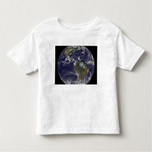 T-shirt Pour Les Tous Petits Pleine Terre montrant l'Amérique du Nord et l'Amer