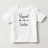 T-shirt Pour Les Tous Petits Plus grande soeur ~ Conception des soeurs (Devant)