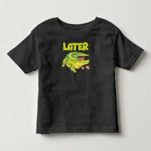 T-shirt Pour Les Tous Petits Plus tard Alligator, Été Amusant