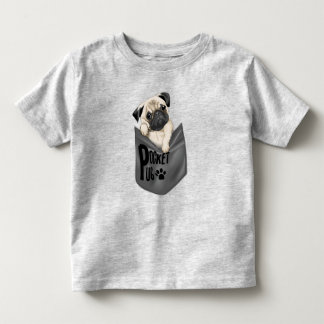 T-shirt Pour Les Tous Petits Pocket Pug Tout-petits Gris