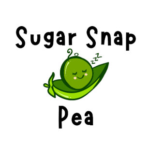 T-shirt Pour Les Tous Petits Pois Snap sucre Un nom de familière rétro
