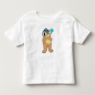 T-shirt Pour Les Tous Petits Police de l'ours Verre de nivellement