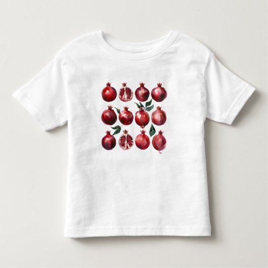 T-shirt Pour Les Tous Petits Pomegranate Watercolor Art (Devant)